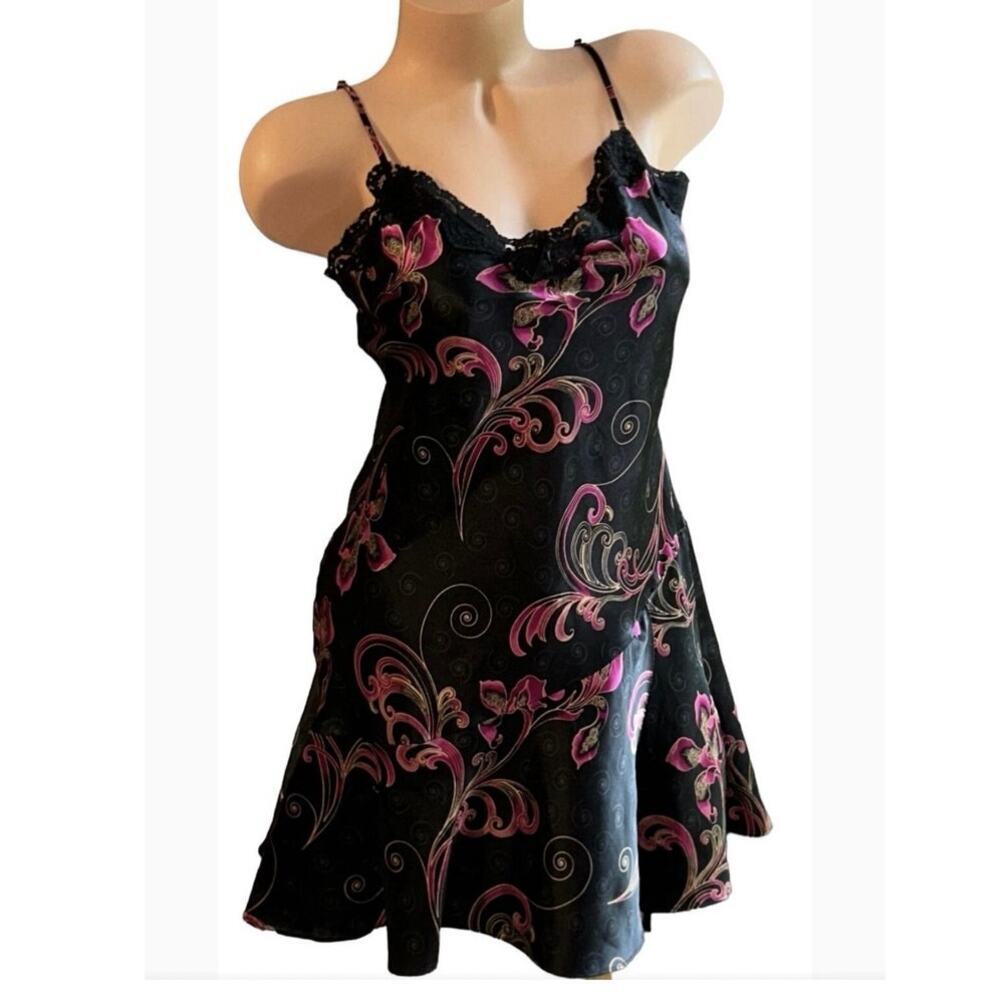 Vintage delicates satin slip lingerie dress sz m